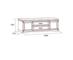 ЛОРЕНЦО Тумба ТВ 1800 (Дуб Сторсанд)