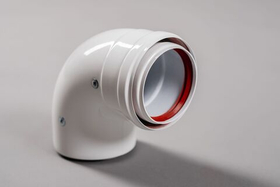 Отвод эмалированный 90° для труб с изоляцией, Ду 80, Baxi MT71410511