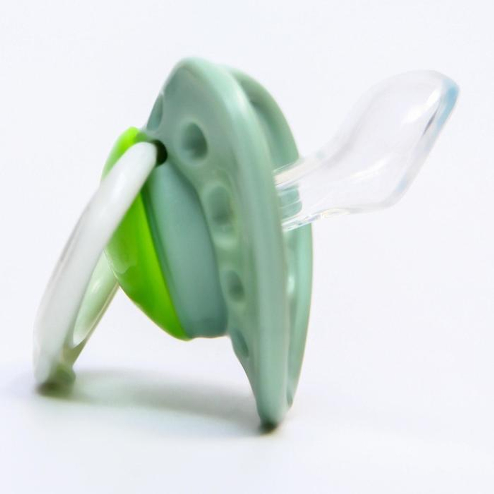 4591096 Соска-пустышка ортодонтическая, силикон, от 0 мес., цвет зеленый