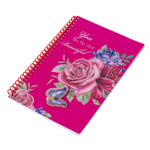 Записная книжка, пакет, А5, Alingar, замочек, малиновый, "Кольца"