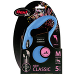 flexi рулетка new classic M ( до 20 кг) 5 м трос синяя
