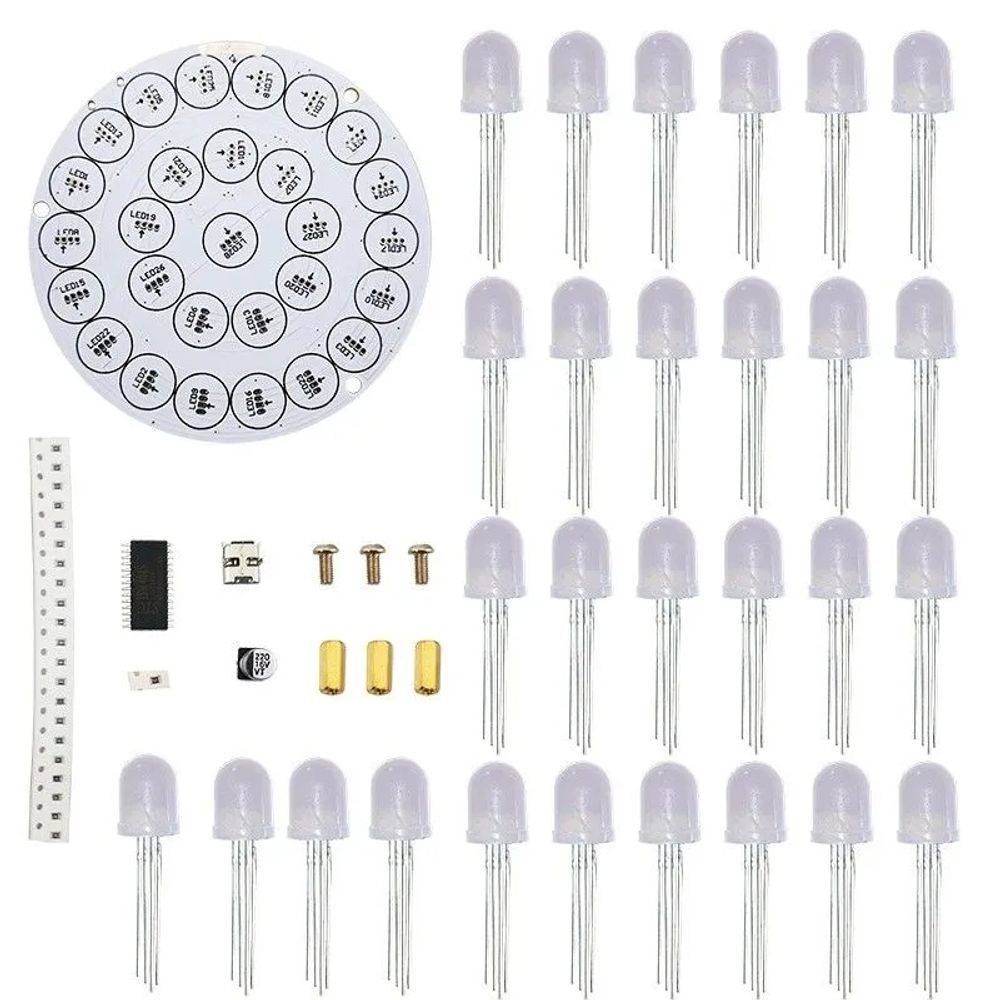 Набор для самостоятельной сборки и пайки "RGB LED-лампы с эффектами"