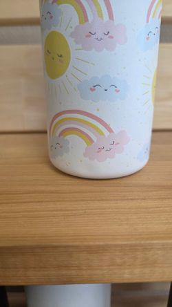 Детская бутылка Klean Kanteen Kid Classic Narrow Sippy 12oz (355 мл) Rainbows White (вмятина)