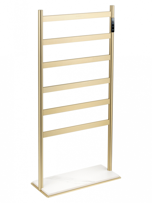 Полотенцесушитель электрический напольный WONZON & WOGHAND ESSEN, Брашированное золото (WW-A406-BG)
