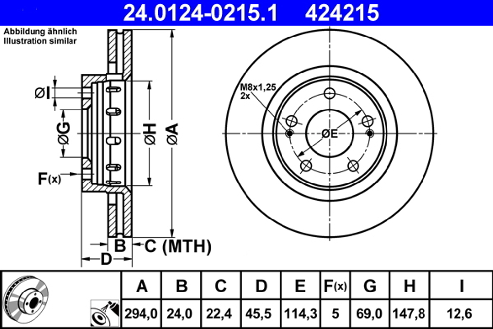 ATE - 24012402151-ATE - Brake Disc