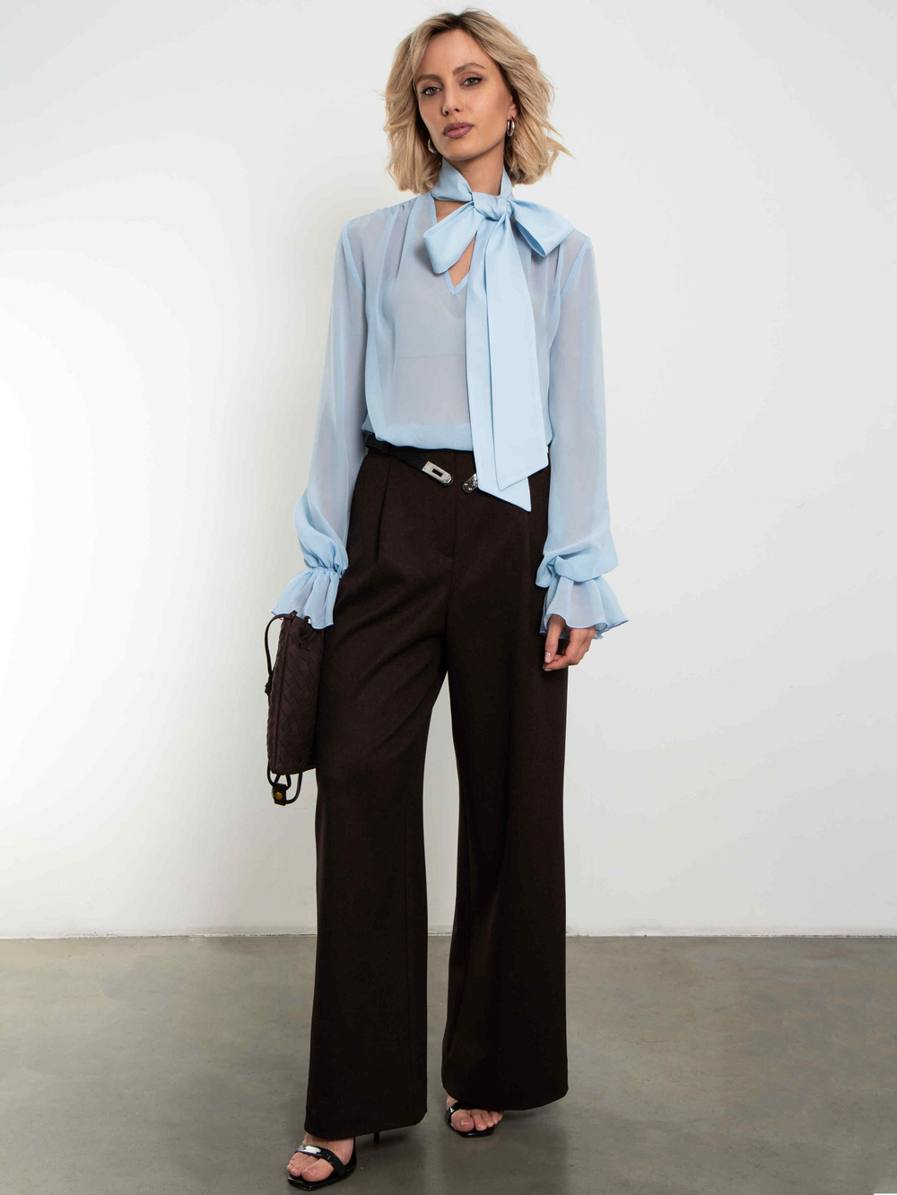 Блуза Элегия (голубой)