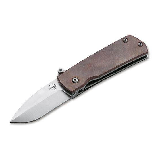 Складной нож Boker 01BO362 Shamsher Copper c клинком из стали D2, рукоять медь