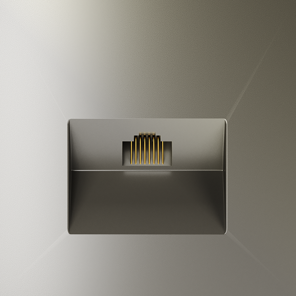 Розетка компьютерная встраиваемая VOLTUM S70 RJ45 кат.6, (шелк)