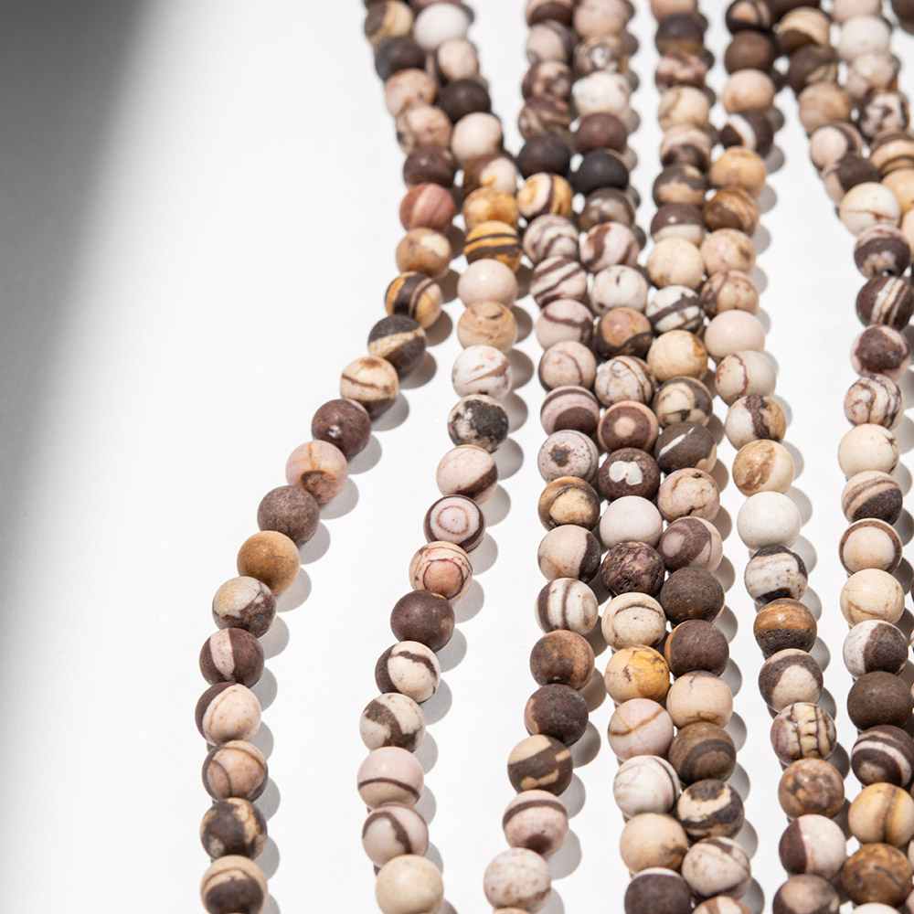 Яшма "Зебра" матовая натуральная, 6,5мм, шар