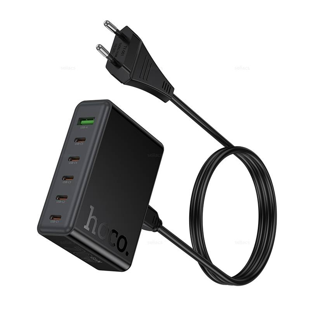 Зарядное устройство PD70W 6-портов (5C1A) Hoco C152A (black)
