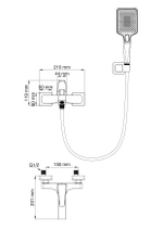 Смеситель для ванны с душем WONZON & WOGHAND FLEX, Темный графит (WW-88037072-BGM)