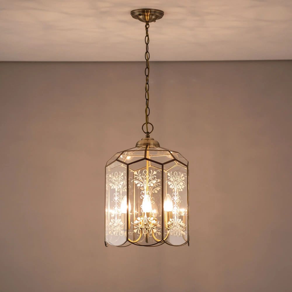 Citilux Витра-2 CL442260 Люстра подвесная витражная Бронза