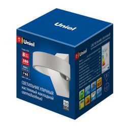 ULU-S34A-8W-4000K IP65 GREY Светильник светодиодный уличный. Архитектурный накладной. Белый свет 4000K. Корпус серый. TM Uniel