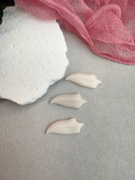 Клюв для броши ворона из полимерной глины (Белый)