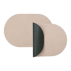 Набор из 4-х двухсторонних сервировочных салфеток Pool, 30х45 см, зеленый/бежевый