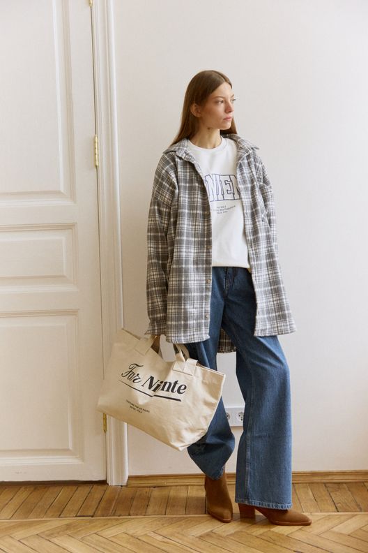 Рубашка Oversize flannel, клетка / Country Textile