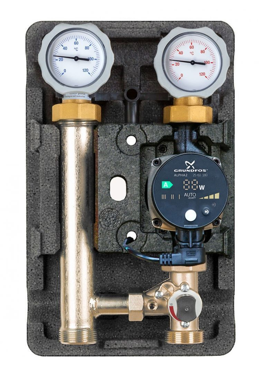 Насосная группа смесительная Meibes MK - Ду25 (с насосом Grundfos UPM3 Hybrid 25-70)