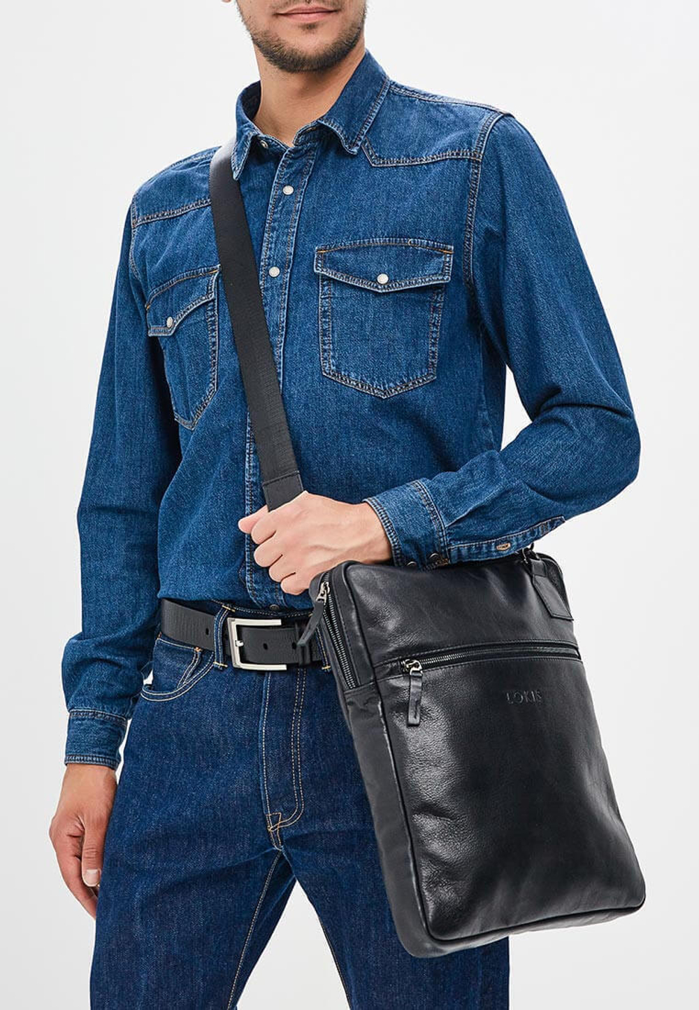 Черная сумка-планшетка