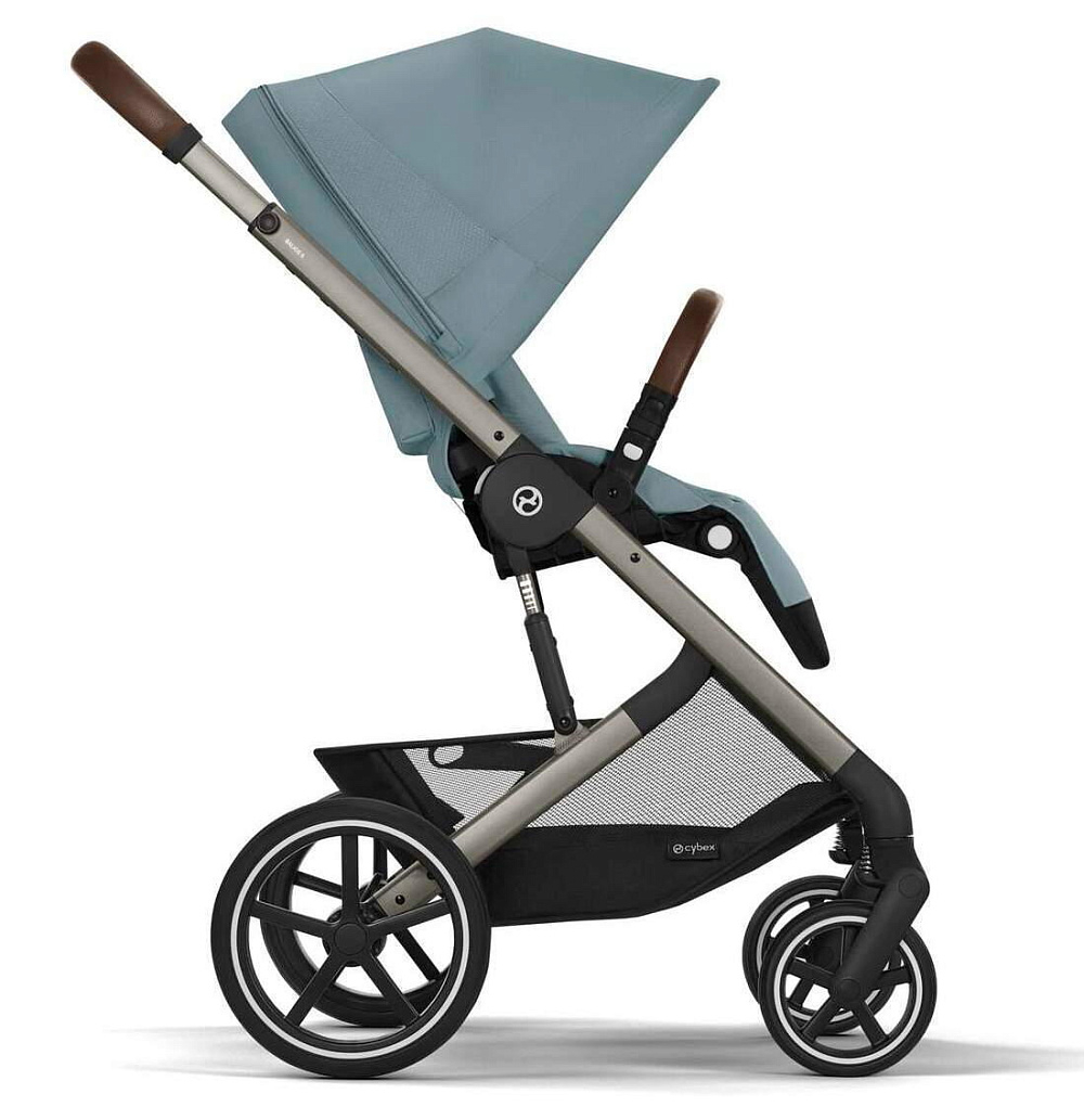 Коляска Cybex Balios S Lux TPE complete Cloud G Almond Beige Plus 3 в 1 Stormy Blue с дождевиками