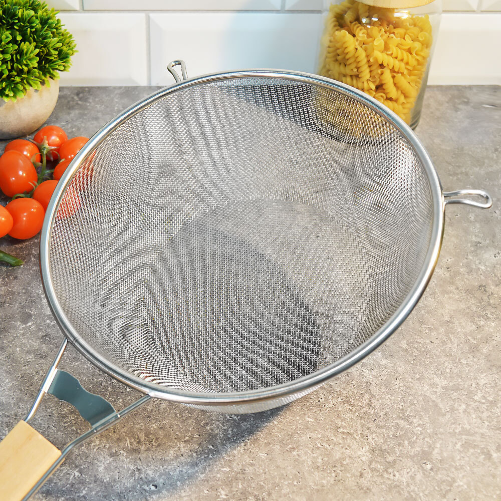 Сито 24см с ободом и ручкой нерж Ретро VETTA