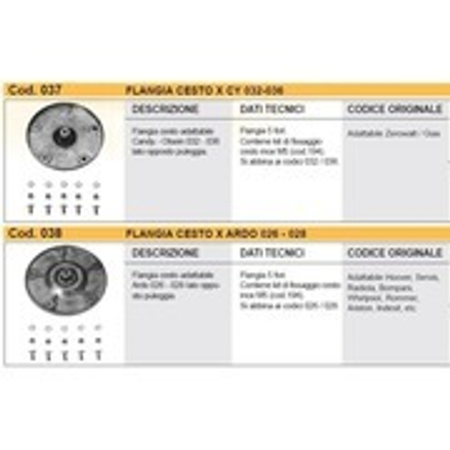 Фланец барабана (напротив шкива) CANDY