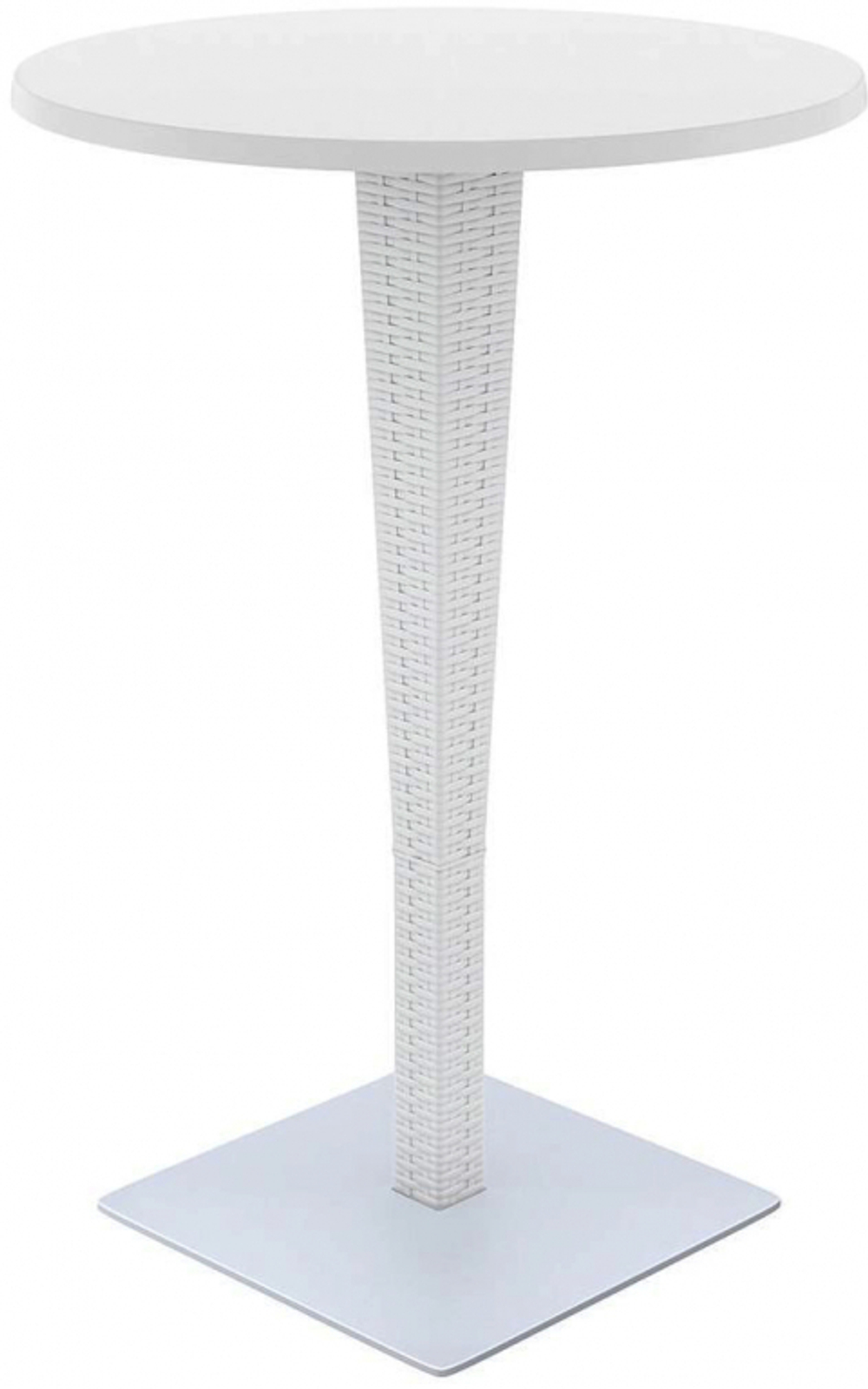 Стол пластиковый плетеный барный Siesta Contract Riva Bar, белый