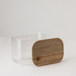 Банка для хранения прямоугольная glass acacia, 600 мл