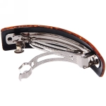 Заколка автомат «Коллекция Монталь-Блекс», прямоуг., микс 6 цветов, 10*2см (Кокетка)