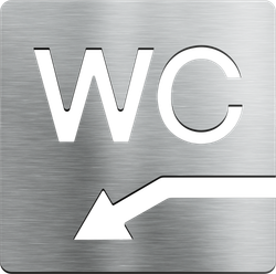 Туалет, WC, налево/вниз