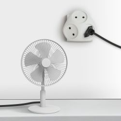 Разветвитель электрический ЭРА SPx-3-W на 3 розетки без заземления 10А белый | Тройники