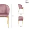 Стул Coral велюр пыльная роза с золотыми ножками