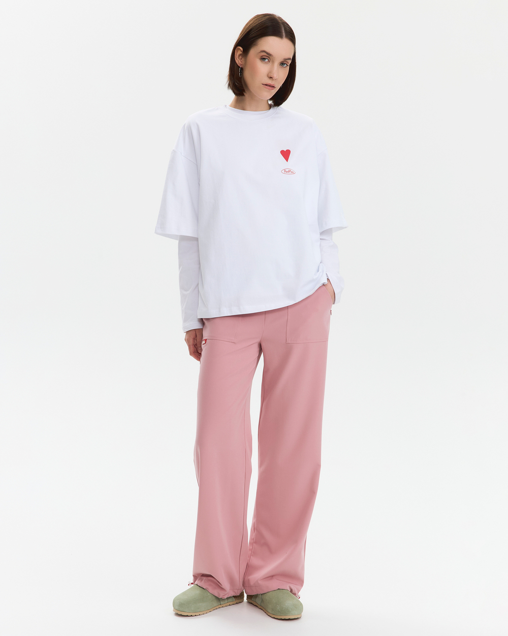 Брюки свободные медицинские женские Йошо, роза