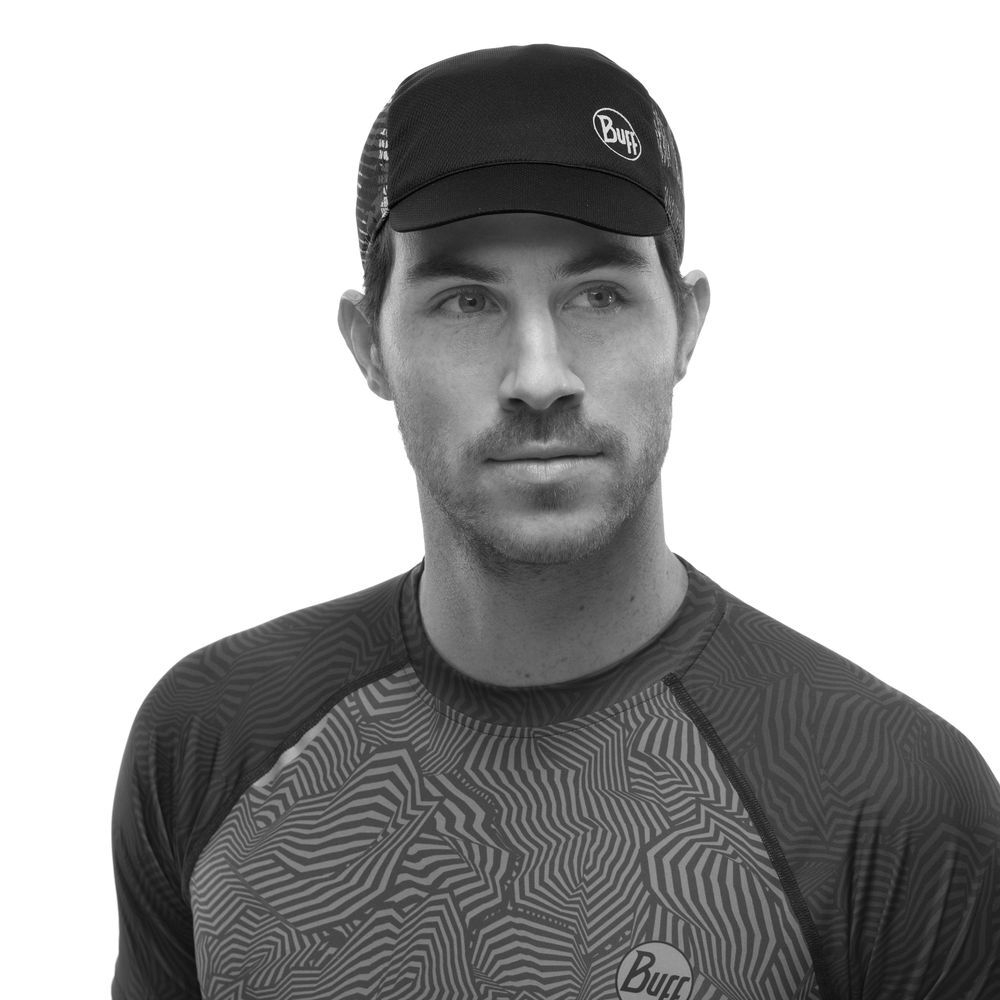 Кепка Buff Pack Run Cap Solid R-Solid Black