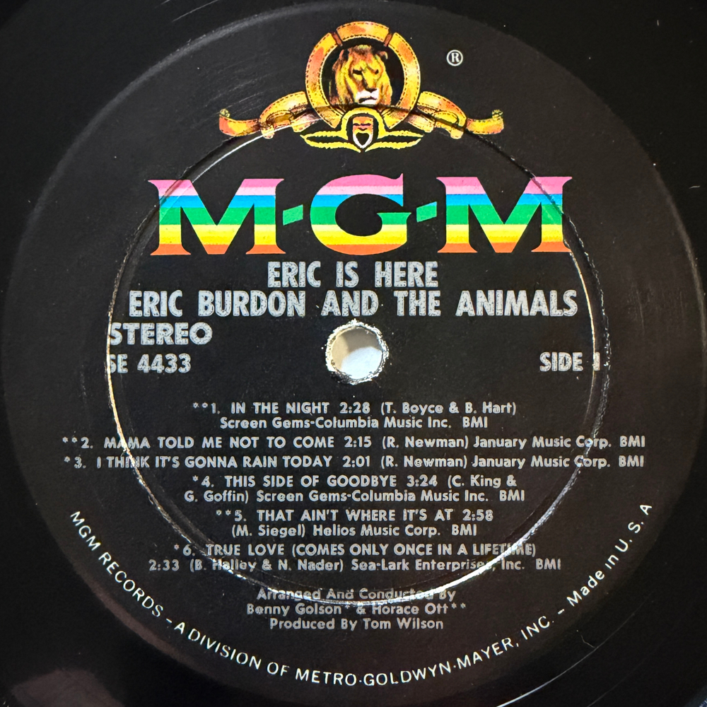 Eric Burdon & The Animals – Eric Is Here (США 1967г.) Т