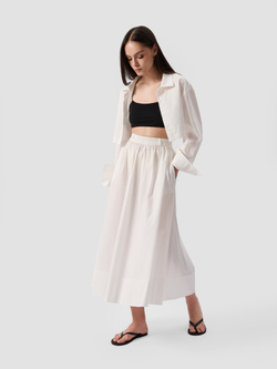 ЮБКА НА РЕЗИНКЕ С ШИРОКИМ НИЗОМ