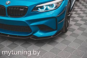 Сплиттер бампера переднего для BMW M2 F87 (16-20)