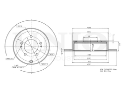 Диск тормозной задний UNIO BRD-20101