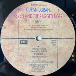 Винтажная виниловая пластинка LP Duran Duran Seven And The Ragged Tiger (Japan 1983) (Obi, Poster)