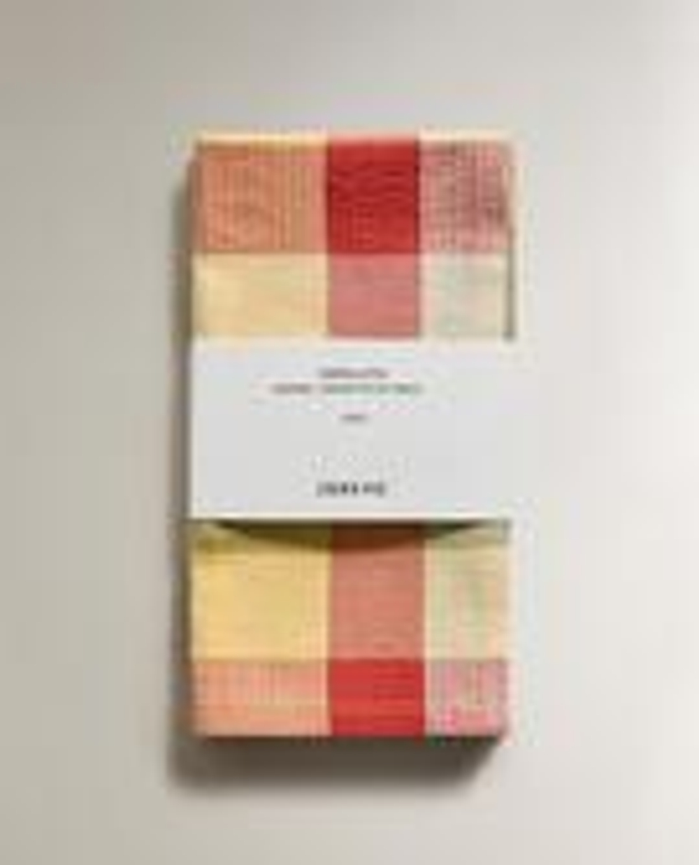 ZARA HOME САЛФЕТКИ В КЛЕТКУ (НАБОР ИЗ 2 ШТ.), ЗЕЛЕНЫЙ