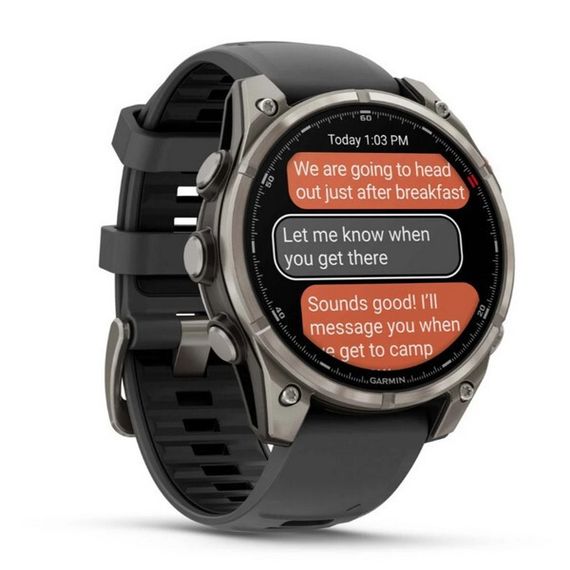 Garmin Fenix 8 Pro 47 мм Amoled Sapphire Titanium with Graphite/Black Silicone Band (010-03198-10)