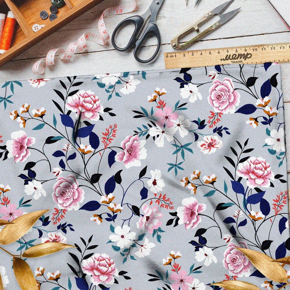 Ткань оксфорд 210 роскошные розовые цветы
