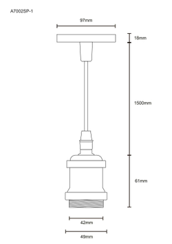 Подвесной светильник Arte Lamp A7002SP-1PB