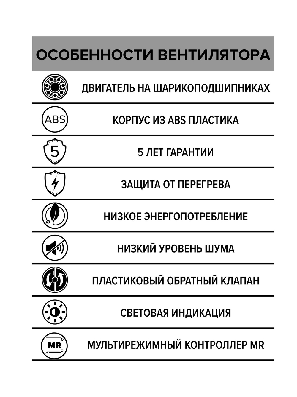 Вентилятор накладной AURA D125 обратный клапан MR DICITI