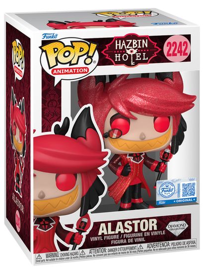 Фигурка Funko POP! Animation Hazbin Hotel Alastor (DGLT) (Exc) (2242) 91878 / Фигурка Фанко ПОП! по мотивам мультсериала "Отель Хазбин", Аластор