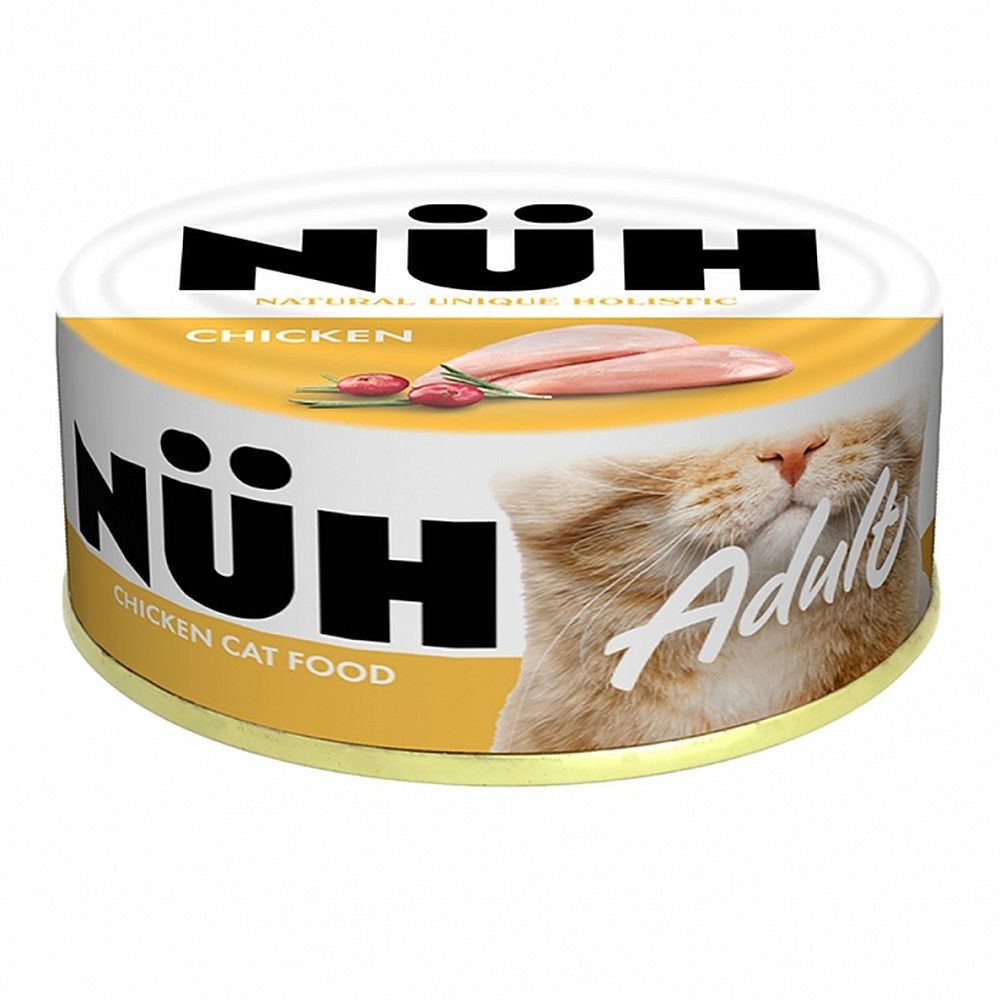 Влажный корм NUH для взрослых кошек с цыплёнком, банка 100 г Влажный корм NUH для взрослых кошек с цыплёнком, банка 100 г