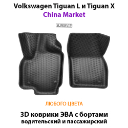 Передние автомобильные коврики ЭВА с бортами для Volkswagen Tiguan L и Tiguan X II (China Market) 20-н.в.