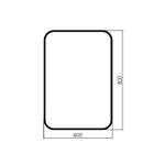 Зеркало MIXLINE "Мальта-лофт" 600*800 (ШВ) пластиковая рама черная