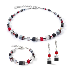 Серьги Coeur de Lion Black-Red 4530/20-1303