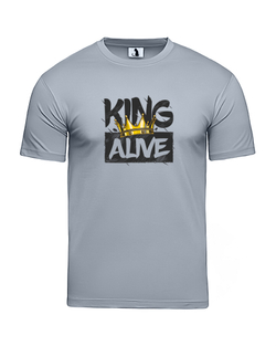 Футболка King Alive классическая прямая серая