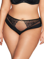 Трусики-бразилиана Tropea с вышивкой люрексом (Размер: XXL) (Цвет: черный)